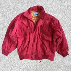 90s ヴィンテージ ブルゾン キルティング裏地 レッド Y2K 古着 Lのサムネイル