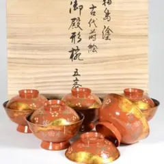 輪島塗 扇面蒔絵 雑煮椀 五客 共箱 金蒔絵 煮物椀吸物椀① - メルカリ