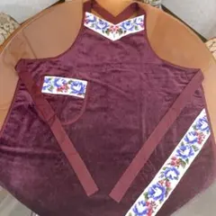 ホットマン　Hotman　シェニール織エプロン　タグ付　新品 ホットマン〉エプロン・サロンイージーオーダーフェア