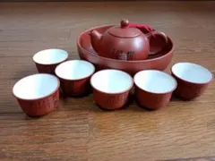 中国茶器セット 陶器製 急須と茶碗