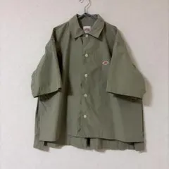 美品DANTONダントンコットンサイドスリット半袖シャツDT-B0223CPL