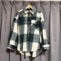 グリーンチェックシャツ 長袖