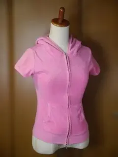 半袖フリース CECIL McBEE ピンク サイズM フード付き