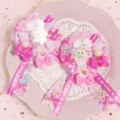 【ひらひらゆめかわリボン♡ピンク】やっとこピン◆ハンドメイド/ゆめかわ/キッズ