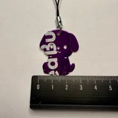 パープルRed Bull 犬モチーフ リサイクルアルミチャーム｜一点物