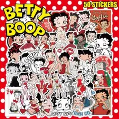 Betty Boop ステッカー 50枚セット 防水 シール 大量 ベティちゃんのサムネイル