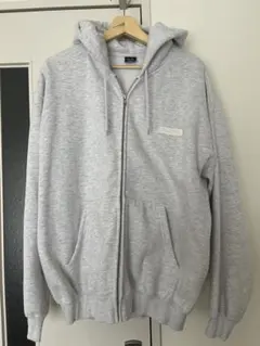 PWAフルジップ グレー パーカー