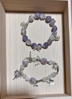 【選べるおまけあり】ハンドメイド ビーズブレスレットセット