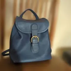 COACH オールドコーチ 4152 USA製 レザー ミニリュック　ブルーのサムネイル