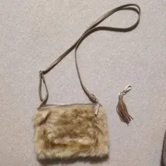 GLOBAL WORK ファーショルダーバッグ