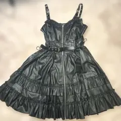 QOOZA ワンピース レザー ゴスロリ dark in love