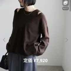 select MOCA ニット セーター レイヤードVネックニットセット F 茶