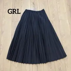 グレイル 黒 プリーツロングスカート L