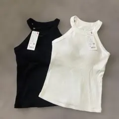 UNIQLOユニクロ　ホルターネック ブラタンクトップ Sサイズ 2色セット
