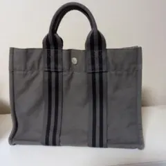 헤르메스 푸르 토우 캔버스 토트 백 회색