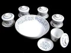 道八銘 香炉 蛍焼 煎茶碗5客セット 茶道具 茶器 煎茶器 中国蛍焼 古玩