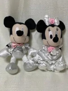 ミッキー&ミニー　ウェディング　ぬいぐるみ　SEGA