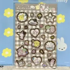 サンリオ　キャンディシール　ストーン付き　くすみカラー