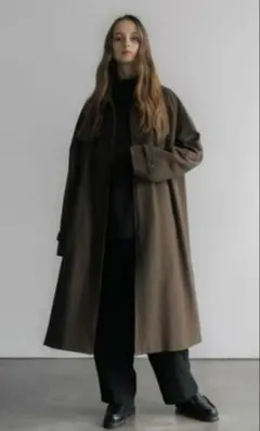 remer ルーズベーシックバルカラーコート　カーキ