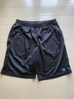 【美品】 Champion メッシュ ハーフパンツ 黒