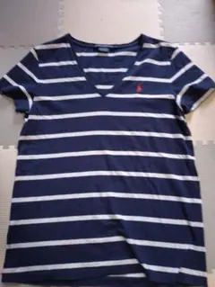美品RALPH LAUREN SPORT ボーダー Vネック Tシャツ Lのサムネイル