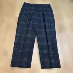 BURBERRY チェック ワイドレッグスラックス