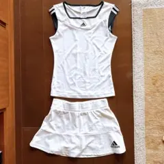 【adidas】 アディダス　テニスウエア　レディース　トップス&スコート　黒