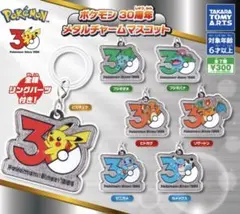 ポケモン30周年メタルチャームめじるしアクセサリー7種コンプリートセット