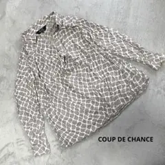COUP DE CHANCE クードシャンス 幾何学模様 総柄長袖シャツ 38