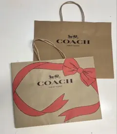 新品！COACH コーチ★X'masショッパー＆ショッパー横長大 2枚セット
