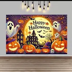 ハロウィン タペストリー 壁掛け 装飾 背景布 ゴースト かぼちゃのサムネイル