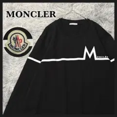 【美品・QR確認済】 MONCLER ロングTシャツ ラバーロゴ 長袖　Lのサムネイル