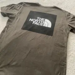 ザノースフェイス Tシャツ M スクエアロゴ バックプリント カーキ