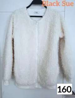 Black Sue☆フェイクファー・シャギー・ノーカラー ・アウター ジャケット