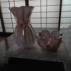 MURANO ガラス風　 メイドインジャパン 花瓶 ボウルのサムネイル