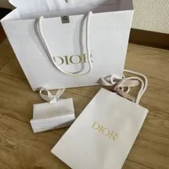 Dior ホワイトショップ袋 3枚まとめ売り　リボン付き