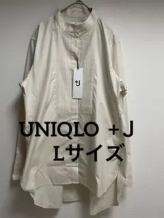 タグ付き未使用品♡ユニクロ♡スーピマコットンタックシャツ♡ナチュラル♡Lサイズ
