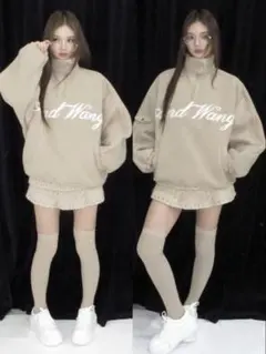 andwang Fluffy Fleece set beige