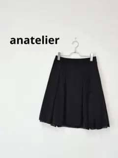 anatelier アナトリエ　ドット フレアスカート ひざ丈 ブラックのサムネイル