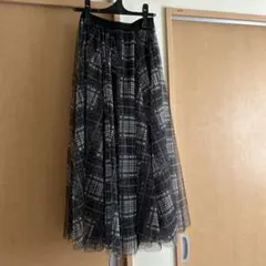 ABITOKYO【神チュール】チェックチュールロングスカート Mサイズ