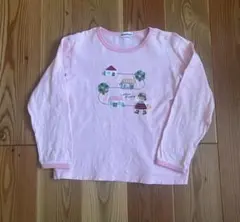 familiar ピンク 女の子 刺繍 長袖カットソー 120