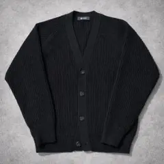 nano universe アクリルニットカーディガン　ブラック　Mサイズ