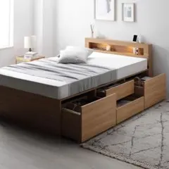 「関東の方に向け」RASIK シングルベッドフレーム 引き出し付き