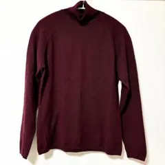 Bess レディース バーガンディ タートルネックニット 長袖 サイズ42