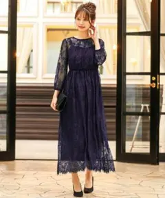 お値下げしました！美品　パーティードレス　結婚式　総レース　ロングドレス　二次会