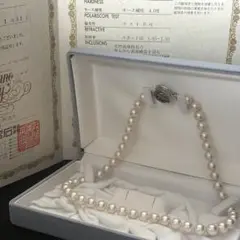 花珠級&大球✨️ あこや真珠 パール ネックレス 約8~8.5mm 本真珠 鑑別所