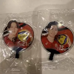 バレーボール男子日本代表　うちわアクリルチャーム