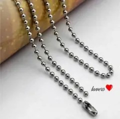 送料無料1.5mm幅クロムシルバーステンレスボールチェーンネックレス手首にブレス