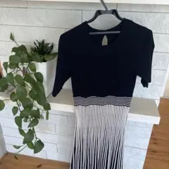 KUMIKYOKU 組曲 ハイツイストVISPE ニットワンピース 黒 美品