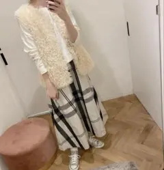 mite Taffeta check A line sk